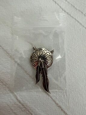 Sterling silver Feather Drop Pendant